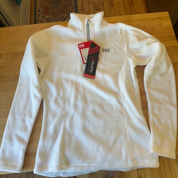 NWT Women’s White XS Helly Hansen Quarter Zip Polar Fleece - Picture 3 of 8